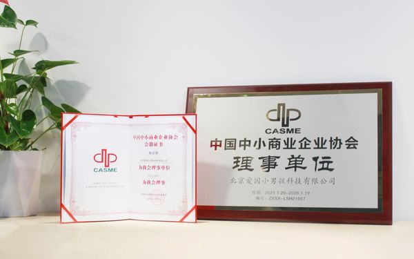 祝賀！愛國小男孩榮獲“中國中小商業(yè)企業(yè)協(xié)會理事單位”助力中小企業(yè)印章管